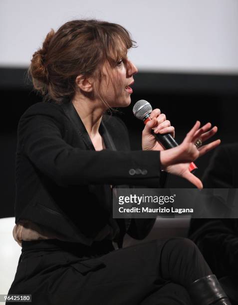 Italian actress Isabella Ragonese attends a Talk Show at Francesco Cilea Theatre during Reggio Calabria FilmFest on February 4, 2010 in Reggio...
