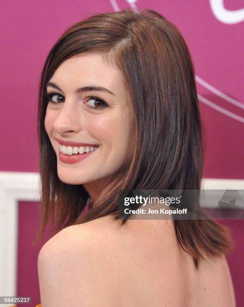 Actress Anne Hathaway arrives at Variety's 1st Annual Power Of Women Luncheon at The Beverly Wilshire Hotel on September 24, 2009 in Beverly Hills,...