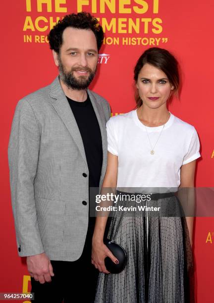 Actors Matthew Rhys and Keri Russell arrive at the For Your Consideration red carpet event for FX's "The Americans" at the Saban Media Center on May...