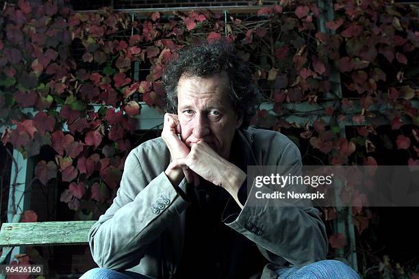 Actor, Geoffrey Rush, at home in Camberwell, Melbourne.