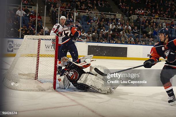 New York Islanders goalie Rick DiPietro in action vs Washington Capitals. Uniondale, NY 1/26/2010 CREDIT: Lou Capozzola