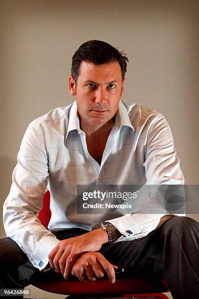 Businessman, Peter Holmes A Court, holds a press conference at his lawyer's office in Martin Place in Sydney after South Sydney Rabbitohs members...