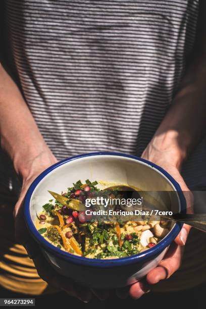 vegan curry laksa on offer - laksa imagens e fotografias de stock