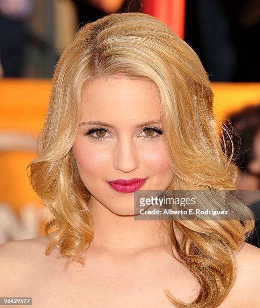 Actress Dianna Agron arrives at the 16th Annual Screen Actors Guild Awards held at the Shrine Auditorium on January 23, 2010 in Los Angeles,...