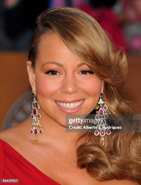 Singer Mariah Carey arrives at the 16th Annual Screen Actors Guild Awards held at the Shrine Auditorium on January 23, 2010 in Los Angeles,...