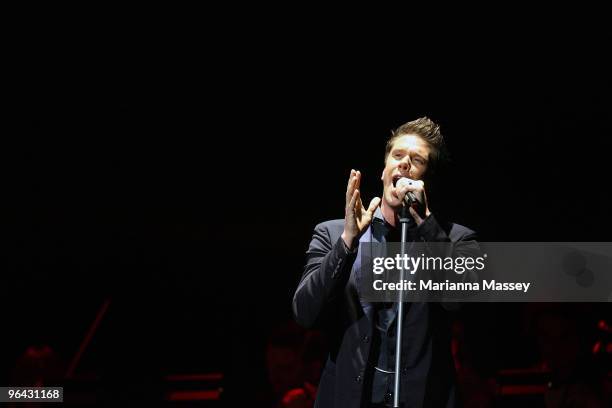 David Miller of the band II Divo performs on stage at Rod Laver Arena on October 12, 2009 in Melbourne, Australia.