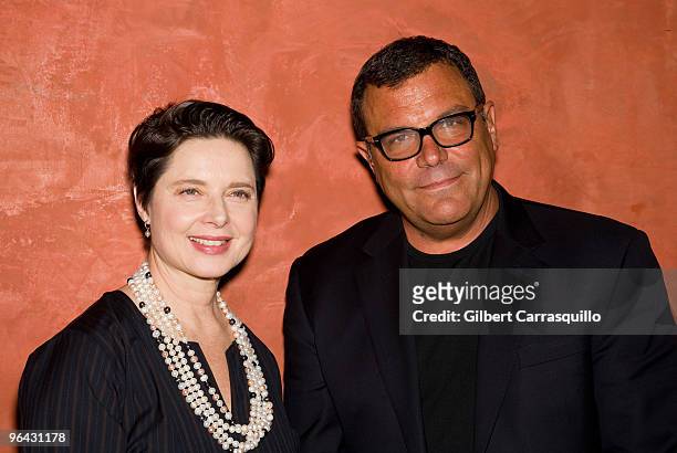 Isabella Rossellini and Stephen Starr, owner of Starr Restaurants, attend the Sundance Channel screening of "Big Night" at Tangerine on February 4,...