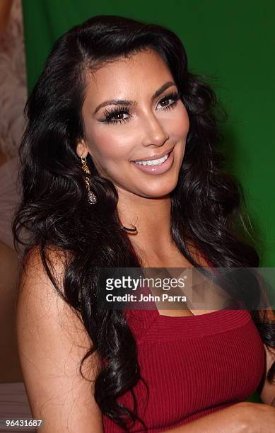 Kim Kardashian debuts her new signature scent at Sephora on February 4, 2010 in Miami Beach, Florida.