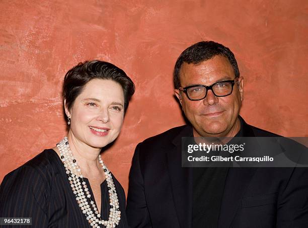 Isabella Rossellini and Stephen Starr, owner of Starr Restaurants, attend the Sundance Channel screening of "Big Night" at Tangerine on February 4,...