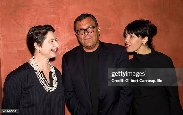 Isabella Rossellini, Stephen Starr, owner of Starr Restaurants, and Sara Barnett, general manager of Sundance Channel attend the Sundance Channel...