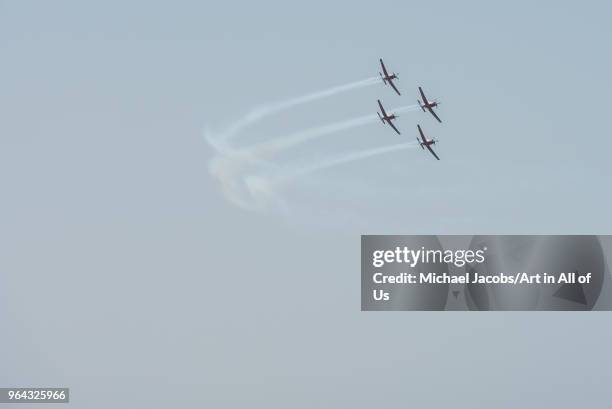Israel, Tel Aviv-Yafo - 19 April 2018: Celebration of the 70th independence day of Israel - Yom haatzmaout - airshow of of the Israeli air force -...