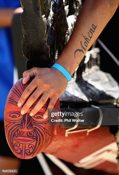 Waka is launched from the Waitangi Treaty Grounds on February 5, 2010 in Waitangi, New Zealand. Waitangi Day is the national day of New Zealand,...