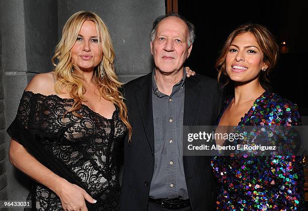 Actress Jennifer Coolidge, director Werner Herzog and actress Eva Mendes attend the after party for the AFI screening of "Bad Lieutenant: Port of...