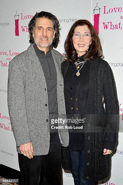 Joanna Gleason and Chris Sarandon attend the "Love, Loss, and What I Wore" new cast member celebration at Marseille on February 4, 2010 in New York...
