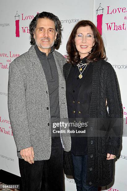 Joanna Gleason and Chris Sarandon attend the "Love, Loss, and What I Wore" new cast member celebration at Marseille on February 4, 2010 in New York...