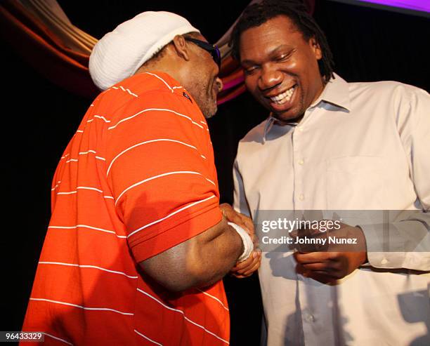 Kool Herc and KRS ONE attend KRS ONE's "The Gospel Of Hip Hop" Book Release Party at W Hotel on November 10, 2009 in New York City