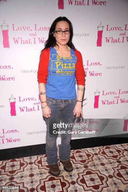 Actress Janeane Garofalo attends the "Love, Loss, and What I Wore" new cast member celebration at Marseille on February 4, 2010 in New York City.