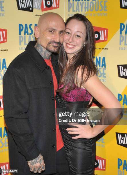 Actor Robert LaSardo and guest attend "Baby It's You" opening night at Pasadena Playhouse on November 13, 2009 in Pasadena, California.