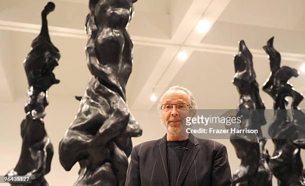 Artist Herb Alpert attends his Black Totem Series Artist Reception held at Ace Gallery on February 4, 2010 in Beverly Hills, California.