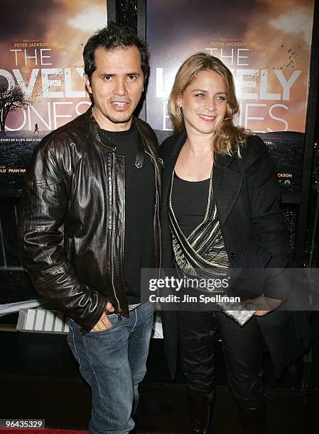 Actor John Leguizamo and wife Justine Maurer attends the "The Lovely Bones" premiere at the Paris Theatre on December 2, 2009 in New York City.