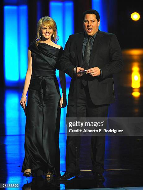 Actors Kathryn Morris and Greg Grunberg onstage at the People's Choice Awards 2010 held at Nokia Theatre L.A. Live on January 6, 2010 in Los Angeles,...