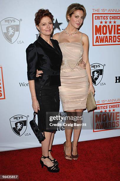 Susan Sarandon and Eva Amurri arrive for the 15th Annual Critics Choice Movie Awards Official After Party at Katsuya on January 15, 2010 in West...