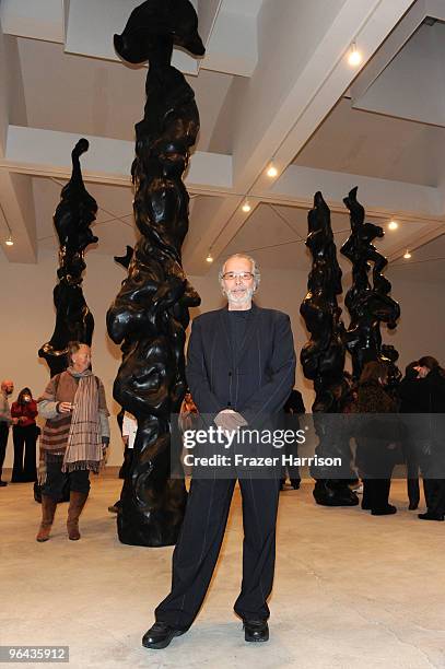 Artist Herb Alpert attends his Black Totem Series Artist Reception held at Ace Gallery on February 4, 2010 in Beverly Hills, California.