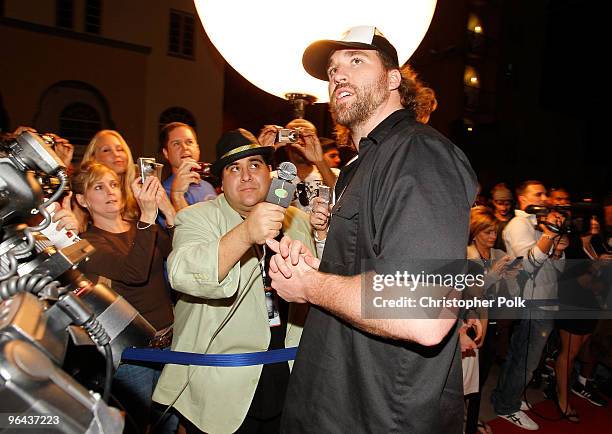 Jared Allen of the Minnesota Vikings attends Madden Bowl XVI at Clevelander Hotel on February 4, 2010 in Miami Beach, Florida.