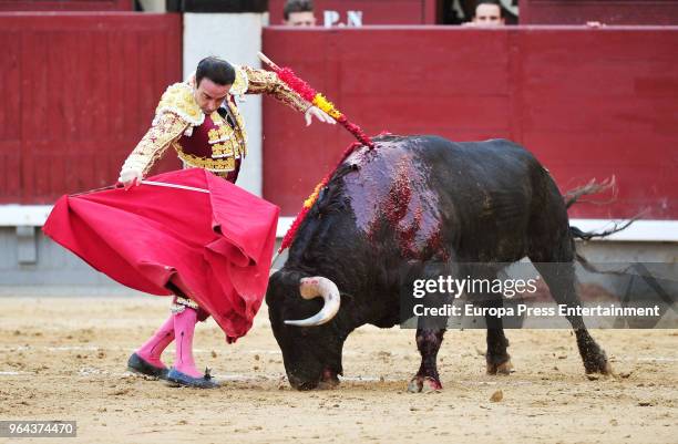 Enrique Ponce performs during San Isidro Fair at Las Ventas Bullring on May 30, 2018 in Madrid, Spain.