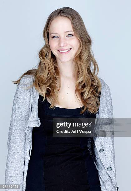 Actress Jennifer Lawrence poses for a portrait during the 2010 Sundance Film Festival held at the WireImage Portrait Studio at The Lift on January...