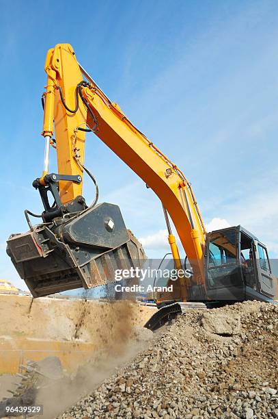 ground work - construction vehicle stock pictures, royalty-free photos & images