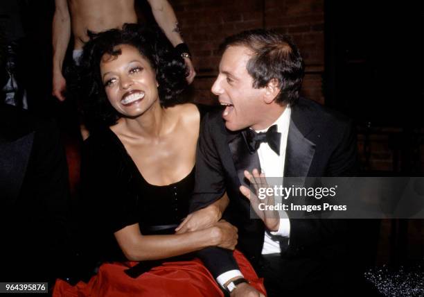 Steve Rubell and Diana Ross attend the Studio 54 New Year's Eve party in New York on December 31,1978.