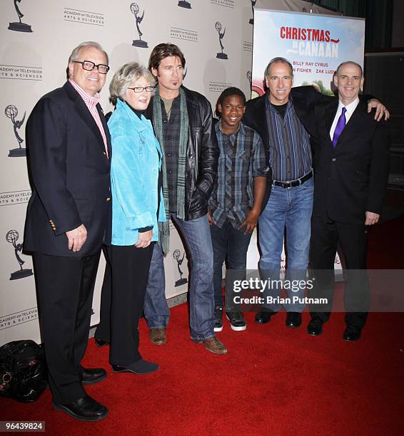 Academy of Television Chairman John Shaffner, Producer, Margaret Loesch, Actors Billy Ray Cyrus, Jaishon Fisher, Producers Dan Angel and Bill Abbott...