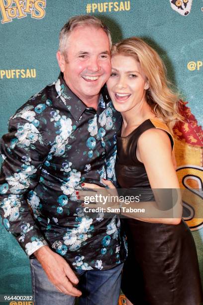 Alan Fletcher and Natalie Bassingthwaighte attends opening night of PUFFS or Seven Increasingly Eventful Years at a Certain School of Magic and Magic...