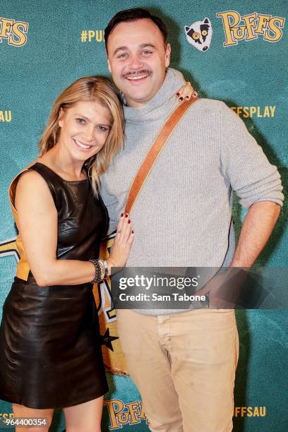 Natalie Bassingthwaighte and Gyton Grantley attends opening night of PUFFS or Seven Increasingly Eventful Years at a Certain School of Magic and...