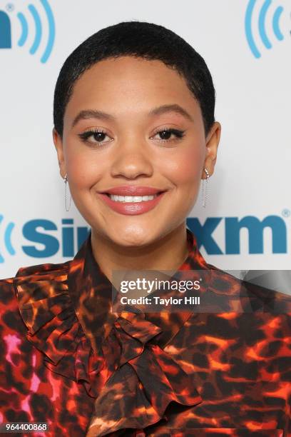 Kiersey Clemons visits the SiriusXM Studios on May 30, 2018 in New York City.