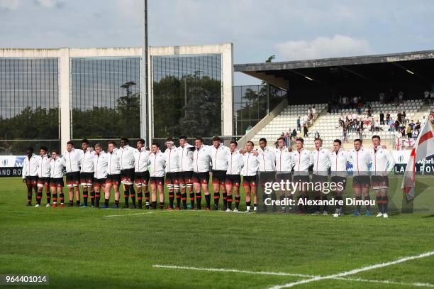 Team of England during the World Championship U 20 match between England and Argentina on May 30, 2018 in Narbonne, France.