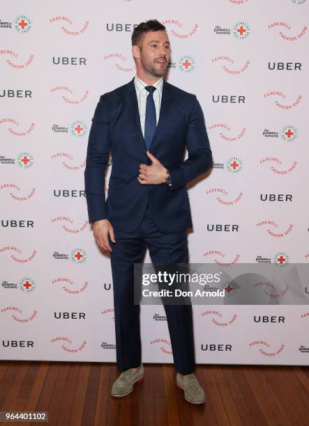 Kris Smith arrives ahead of the Uber x Red Cross Farewell Fashion Show on May 31, 2018 in Sydney, Australia.