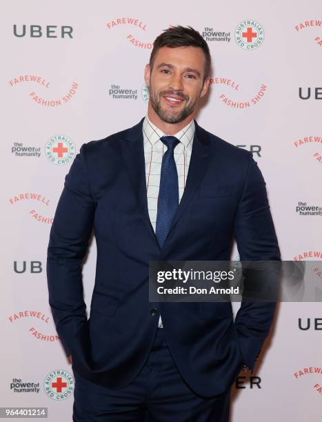 Kris Smith arrives ahead of the Uber x Red Cross Farewell Fashion Show on May 31, 2018 in Sydney, Australia.