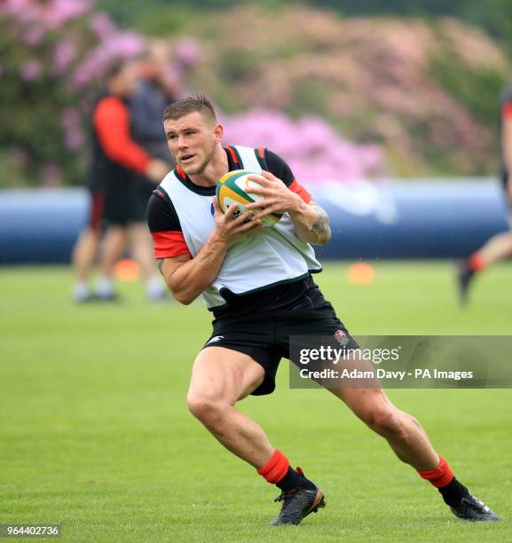 England's Jason Woodward during the training session at Pennyhill Park, Bagshot.