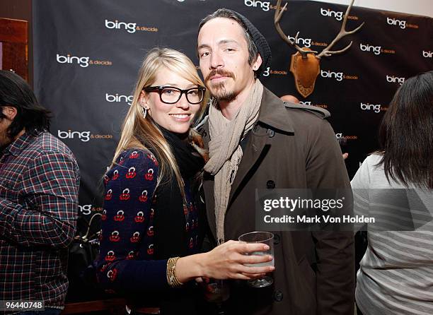 Actress Baelyn Neff and artist Brandon Boyd attend the Bing VIP Happy Hour at Bing Bar on January 23, 2010 in Park City, Utah.