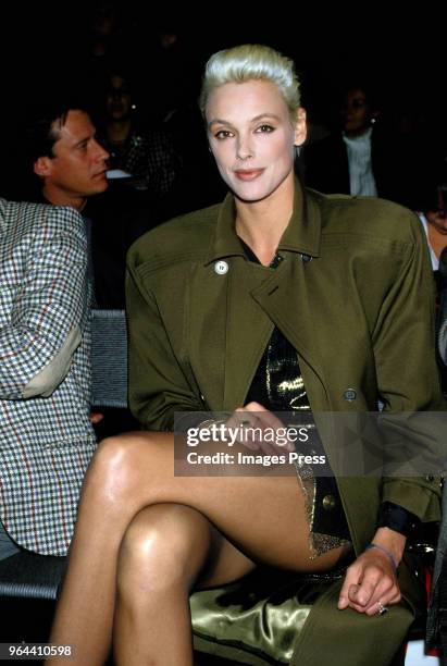 Brigitte Nielsen circa 1980s at a fashion show in Milan.