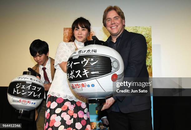 Director Stephen Chbosky and Miki Fujimoto attend the 'Wonder' Stage Greeting at Roppongi Hills on May 31, 2018 in Tokyo, Japan.