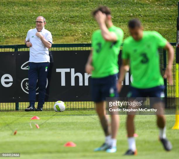 Dublin , Ireland - 31 May 2018; Republic of Ireland manager Martin O'Neill during a training session at the FAI National Training Centre in...