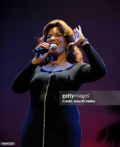 Singer Freda Payne performs at the Haiti Food Project Second Aid Benefit, Concert and Auction at the American Jewish University on February 4, 2010...