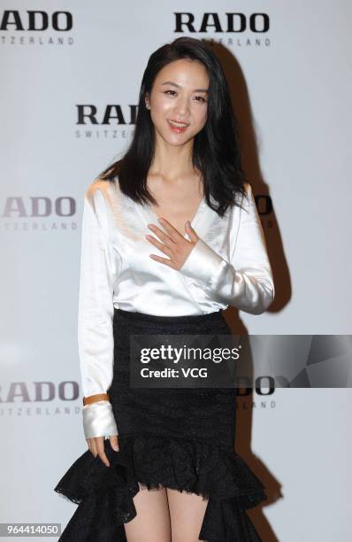 Actress Tang Wei attends the Rado watches event on May 31, 2018 in Shanghai, China.