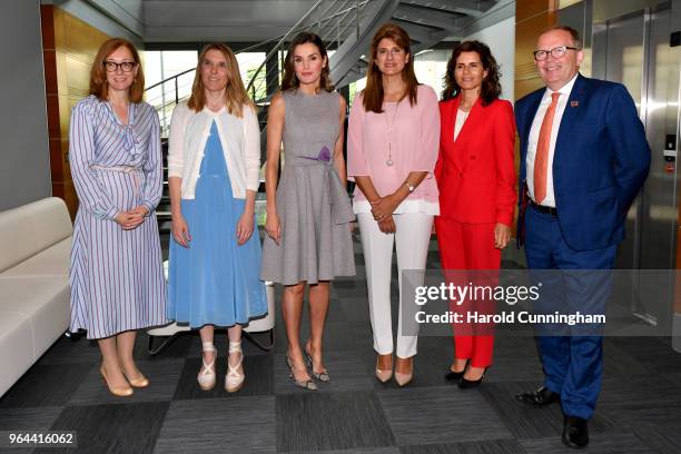 Director of C/Can 2025 Dr Susan Henshall, Isabel Mestres Director Relations and Partnership C/Can 2025, Queen Letizia of Spain, UICC President HRH...