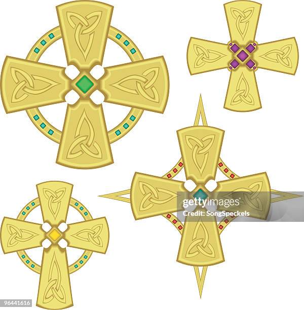 bildbanksillustrationer, clip art samt tecknat material och ikoner med celtic crosses - kelterkors