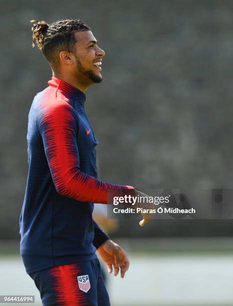 Kilternan , Ireland - 31 May 2018; DeAndre Yedlin during USA Training at Wayside Celtic in Kilternan, Co Dublin.