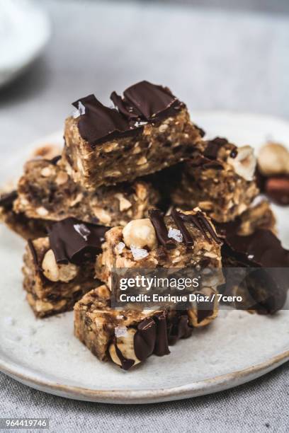 chunks of vegan salted caramel crunch - caramel block stock pictures, royalty-free photos & images